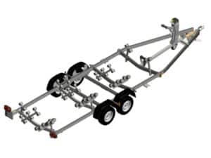 Remorque Oceane O222 S pour bateau rigide et semi-rigide